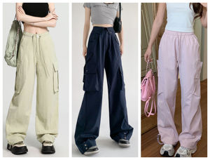 Overoles Cargo de Cintura Alta para <span class=keywords><strong>Mujer</strong></span>, Talla XL, Estilo Americano, Deportivos, Casuales, para Verano, Antiarrugas, 100% Poliéster, de Secado Rápido - Product Image 3