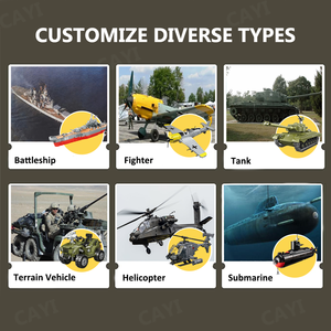 CAYI <span class=keywords><strong>Jouet</strong></span> <span class=keywords><strong>militaire</strong></span> personnalisé de style <span class=keywords><strong>hélicoptère</strong></span> de chasse <span class=keywords><strong>militaire</strong></span> personnalisé Jeu de blocs de construction de char <span class=keywords><strong>Jouet</strong></span> modèle en plastique OEM ODM pour enfants - Product Image 2