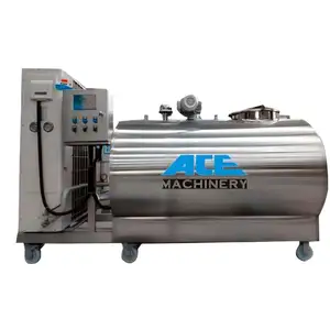 Ace Vertical 100000 Litres Drinks Truck 1000 5000 Liters Refrigerated Milk Cooling Tanks For Dairy Milk With Open