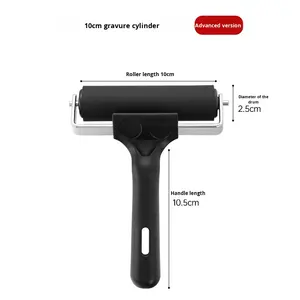 أداة فنية من المطاط الناعم، بكرة مطاطية صلبة للطباعة، أدوات احترافية متينة، بكرة حبر طباعة سوداء - Product Image 6