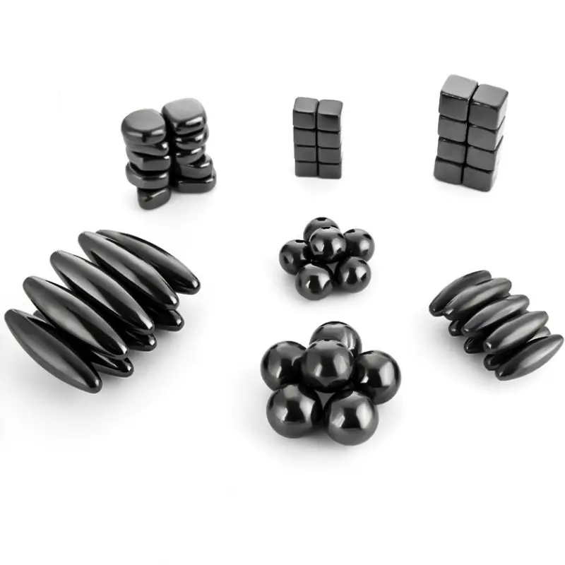Ferrite magnet Colorful Black Polishing Irregular Olivine Magnet Cube Magnetic Ball Magnets