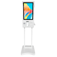 Kiosco de Autoservicio de 24 Pulgadas con Pantalla Táctil de 10 Puntos, Windows 10, Impresora de Recibos, Función de Escaneo de Códigos QR y NFC
