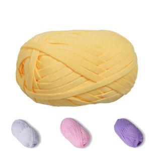 Plat bande gaze grossier boule de laine main DIY tricoter panier de rangement poignet sac Crochet matériel sac Tricot À La Main Fil - Product Image 6