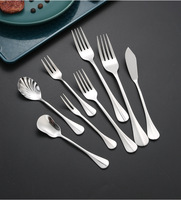WANKAI Restaurant Hôtel Talheres Argenterie En Acier Inoxydable Miroir Couverts Cuillère Fourchette Couteau