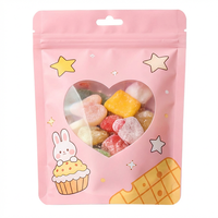 Sachets refermables personnalisables anti-odeur avec fenêtre transparente pour bonbons, lait, collations, emballages alimentaires de qualité alimentaire