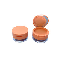 Boîte d'emballage vide en plastique ABS, scellée, avec bouchon rotatif interne, deux-en-un, pour poudre libre et poudre compacte, à usage industriel personnalisé, pour commandes sur mesure