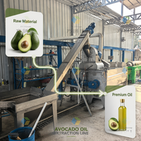 Volledig automatische avocado-olie extractie- en raffinageproductielijn, machines voor de verwerking van ruwe avocado-olie