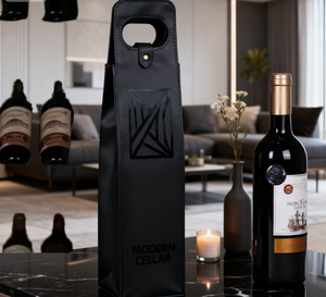 Sacs à vin pliables en cuir PU imprimés sur mesure de luxe en gros, <span class=keywords><strong>HUI</strong></span> <span class=keywords><strong>HUANG</strong></span> PACKAGING, sacs à vin carrés à grille - Product Image 1