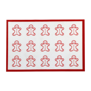 Wholesale Custom Christmas Pattern <b>Silicone</b> Non-Stick <b>Baking</b> Sheet Pastry Pad Mat for Biscuits Bread Candies <b>Baking</b> Pastry Tools - Product Image 3