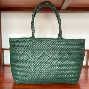 Sac à bandoulière en <span class=keywords><strong>cuir</strong></span> tressé grande capacité, fourre-tout tendance pour femme, idéal pour les voyages, le travail et l'usage quotidien - Product Image 4