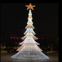 Anpassbare Außenbeleuchtung Modellierende Lichter Romantische Dekoration Weihnachtsbaum mit 3D LED-Licht