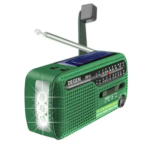 DEGEN DE13 FM AM SW Radio manovella dinamo energia solare emergenza Radio retrò A0798A ricevitore mondiale Radio Internet portatile