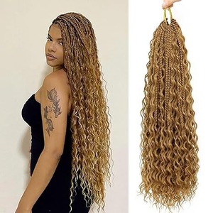 Tresses synthétiques bouclées bohèmes de 10 à 22 pouces, style <span class=keywords><strong>crochet</strong></span>, avec extrémités ondulées désordonnées, pour coiffures boho - Product Image 3