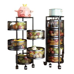 AYD Rotating Shelf Rotating Storage Shelves Rack For Kitchen Fruits And Vegetables Rack For Kitchen Fruit Vegetable organizer