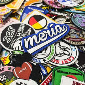 Wholesale Design Letter Logo Fabric Patches Badge Iron On Outdoor Style Custom Embroidery Patch For Hat - Product Image 3