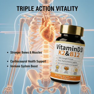 Gélules de Vitamine D3 K2 <span class=keywords><strong>B12</strong></span> Haute Puissance pour le Soutien Osseux, Cardiaque et Immunitaire – Complexe Triple Force pour le Métabolisme Énergétique - Product Image 4