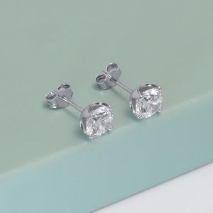 LeCalla Boucles d'oreilles en argent sterling 925 avec zircone cubique pour femme, plaquées rhodium, à porter au quotidien - Product Image 4