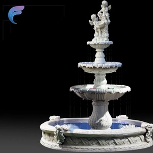 Décoration d'eau de cour étang à poissons jardin extérieur caractéristique d'eau ange décoration de fontaine de mariage - Product Image 4