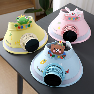 <span class=keywords><strong>Gorra</strong></span> de sol ventilada de ala ancha para niños, <span class=keywords><strong>gorra</strong></span> de ventilación con ventilador, novedad de verano para bebés, niños y niñas - Product Image 3