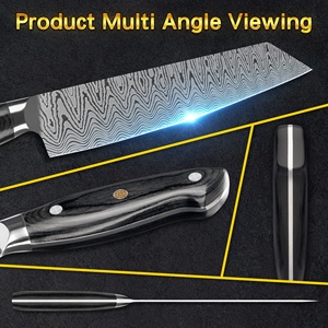 10% de descuento mango de alfiler de mosaico de madera negra 67 capas VG10 cuchillos de cocina cuchillos japoneses de acero inoxidable juego de cuchillos de Chef de Damasco - Product Image 3