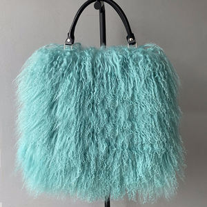 All'ingrosso <span class=keywords><strong>donna</strong></span> inverno <span class=keywords><strong>moda</strong></span> Custom Designer capelli lunghi naturale vera pelliccia mongolia borse per le donne - Product Image 5