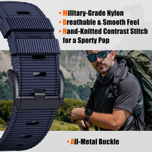 Correa de Reloj Deportiva de Nailon para <span class=keywords><strong>Apple</strong></span> <span class=keywords><strong>Watch</strong></span> Serie 10 46mm 42mm Ultra 2 49mm SE 3, Banda Deportiva Transpirable para Correr - Product Image 3