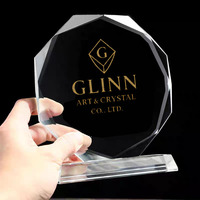 Trofeo de Cristal Octogonal Personalizado, Diseño Deportivo, Resistente al Agua, Barato, Venta al Por Mayor de Fábrica, Recuerdo