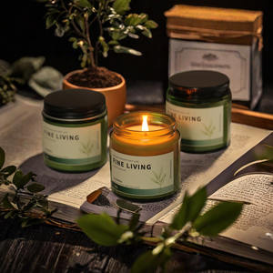 Bougie parfumée artisanale à la cire de soja, mini, longue durée, sans fumée, à <span class=keywords><strong>prix</strong></span> de gros, décoration d'intérieur, 55 g - Product Image 1