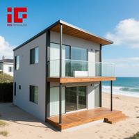 Cabine préfabriquée pour hôtel de villégiature, maison modulaire prête à l'emploi, conteneur modulaire, petite maison bleue, maison mobile modulaire, casa prefabricada con baño