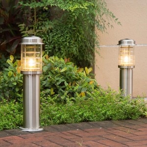 Columna de sombra de PC de acero inoxidable E27, lámpara de césped para sendero exterior, iluminación CCT blanca cálida para jardín, jardín - Product Image 3