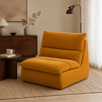 Canapé de sol moderne en chenille, fauteuil paresseux rembourré en mousse, chaise longue confortable pour salon et chambre à coucher, meuble d'appoint.