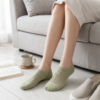Direkt vom Hersteller: Atmungsaktive Bambusfaser-Mesh-Knöchelsocken für Damen, Unsichtbare Bootsocken mit Lochmuster, OEM Weiche Niedrig Geschnittene Socken im Großhandel