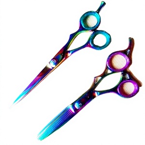 Tijeras de Peluquería Profesionales ASAP de 26 Dientes, Acero Inoxidable, Punta de Cuchilla Recta y Afilada, Mango Largo de Plástico, para Diestros - Product Image 1