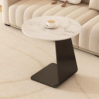 Table console en verre trempé en bambou de style européen, luxe léger, moderne, minimaliste, en forme de C, mobile, salon, meubles de maison