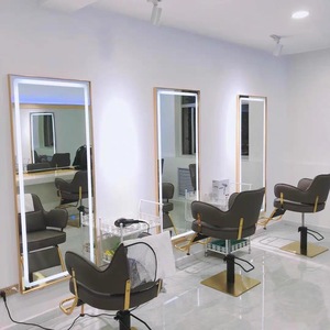 <span class=keywords><strong>Espejo</strong></span> de arco de maquillaje con luces <span class=keywords><strong>led</strong></span>, <span class=keywords><strong>espejo</strong></span> de pared de salón con marco dorado, <span class=keywords><strong>espejo</strong></span> de baño con sensor inteligente - Product Image 2