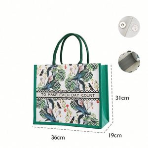 <b>Large</b> Capacity Original Canvas Bag for Women's Ins Style Korean Summer Cute Handbag Vertical Zipper Environmental Bag Customized - Product Image 2