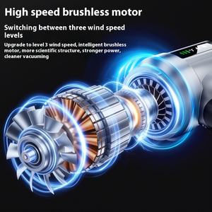 <span class=keywords><strong>Aspirateur</strong></span> de voiture portable sans brosse haute puissance à double usage pliable de <span class=keywords><strong>petite</strong></span> <span class=keywords><strong>taille</strong></span> avec affichage numérique pour nettoyer les voitures et les maisons - Product Image 3