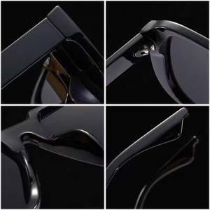 Gafas de Sol Retro 2025 para Hombre, Montura Grande Plana, Lentes de Espejo con Protección UV400, Gafas de Sol Cuadradas de una Pieza para Mujer - Product Image 6