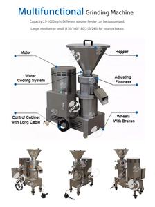 Edelstahl Mandel-Cashew-Nuss-Mühle Erdnussbutter-Herstellungsmaschine Kolloidmühle Sesam-Tahini-Kakaobohnen-Paste Mahlwerk - Product Image 4