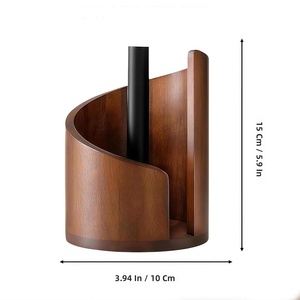 Support de papier essuie-tout en bois personnalisé OEM, distributeur de rouleaux de papier de cuisine en acacia pour comptoir, idéal pour restaurants et usage domestique, vente en gros - Product Image 4