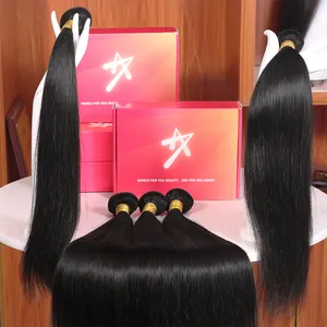 Large Stock Quality Can Be Dyed Natural Black No Nits Raw Hair Veitnamese Bone Straight Human Hair Extension