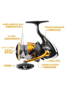 <span class=keywords><strong>Daiwa</strong></span> 1000 6000 5.2:1 6.2:1 5kg-12kg REVROS LT LC-ABS eau salée eau douce lumière Digigear bobine en métal filature <span class=keywords><strong>moulinet</strong></span> de pêche - Product Image 3