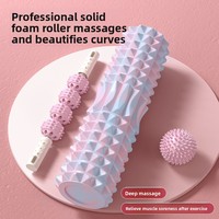 Lot de rouleaux de massage en mousse solide en forme de croissant, double zone, fermeté moyenne, outil de massage manuel pour yoga, relaxation des muscles des jambes à domicile en EVA