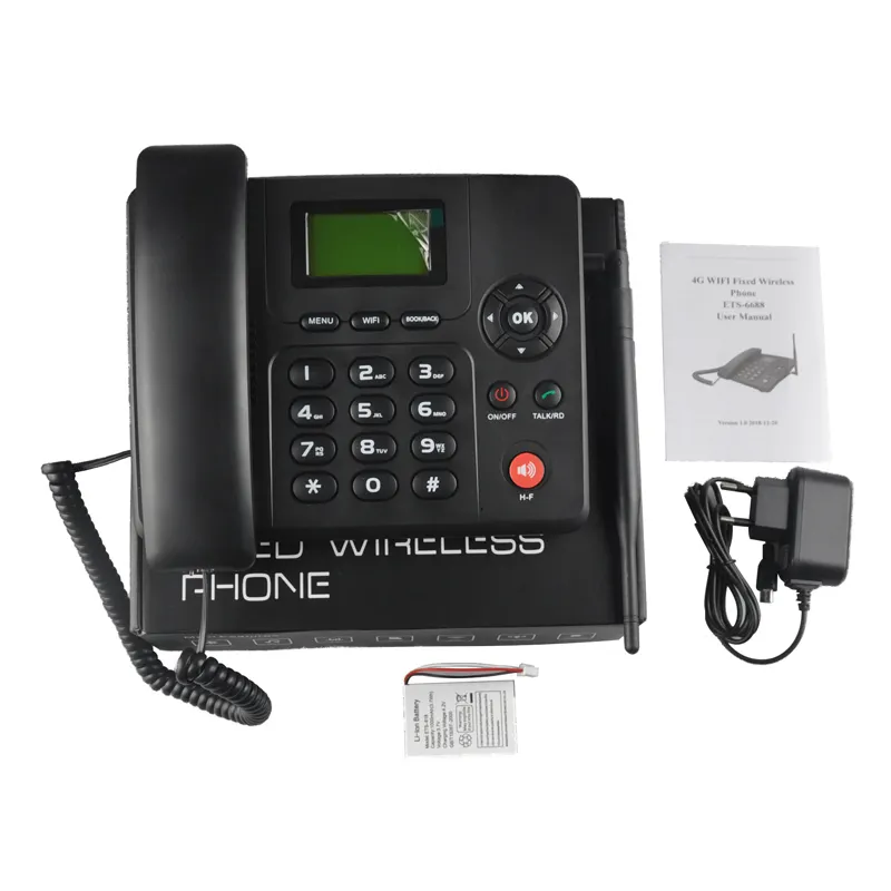 Wireless sim card landline telephone Volte 4G WiFi desktop phone