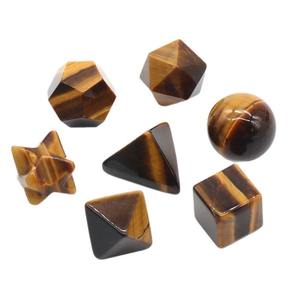 Kit de cristales curativos de 7 Chakras, Geometría Sagrada, cristal sólido platónico, Reiki, juego de piedras caídas, decoración de la suerte - Product Image 6