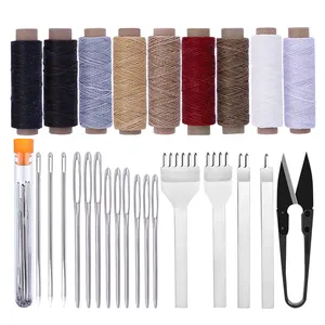 Gran oferta de herramientas artesanales de cuero, kit de herramientas manuales para manualidades de cuero, kits de herramientas artesanales de cuero
