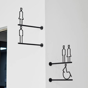 ป้าย<span class=keywords><strong>ห้องน้ำ</strong></span><span class=keywords><strong>ชาย</strong></span>หญิงแบบสร้างสรรค์ <span class=keywords><strong>โลโก้</strong></span>สามมิติ ป้ายประตูโลหะแบบแขวนข้างสำหรับ<span class=keywords><strong>ห้องน้ำ</strong></span>สาธารณะ พื้นผิวทาสี - Product Image 1