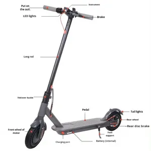 Cross Border Small Adult Folding Mini Scooter Two-wheel 6AH Brushless Motor <b>Sensor</b> Control Aluminum 250W 120kg BY-201 Two-wheele - Product Image 5