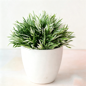 MSH I1264 Plantes vertes artificielles semi-sphériques Décoration d'intérieur Petites plantes en pot Ornements floraux PVC Bonsaï Durable 12cm - Product Image 5