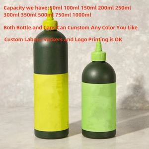 100Ml 250Ml 500Ml 750Ml 1000Ml Matte Groene Pet Plastic Olijfolie Knijp Fles Saus Spray Dispenser Met Twist Dop - Product Image 2